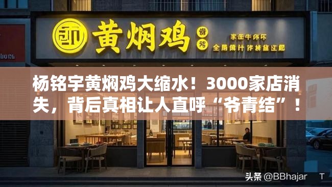 杨铭宇黄焖鸡较巅峰期缩水3000家店