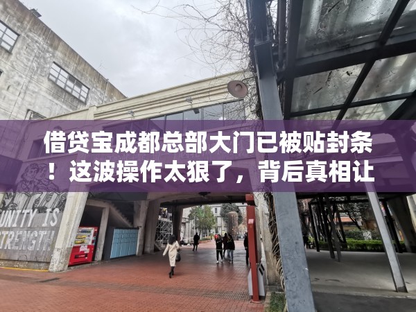 借贷宝成都总部大门已被贴封条！这波操作太狠了，背后真相让人直呼“好家伙”！