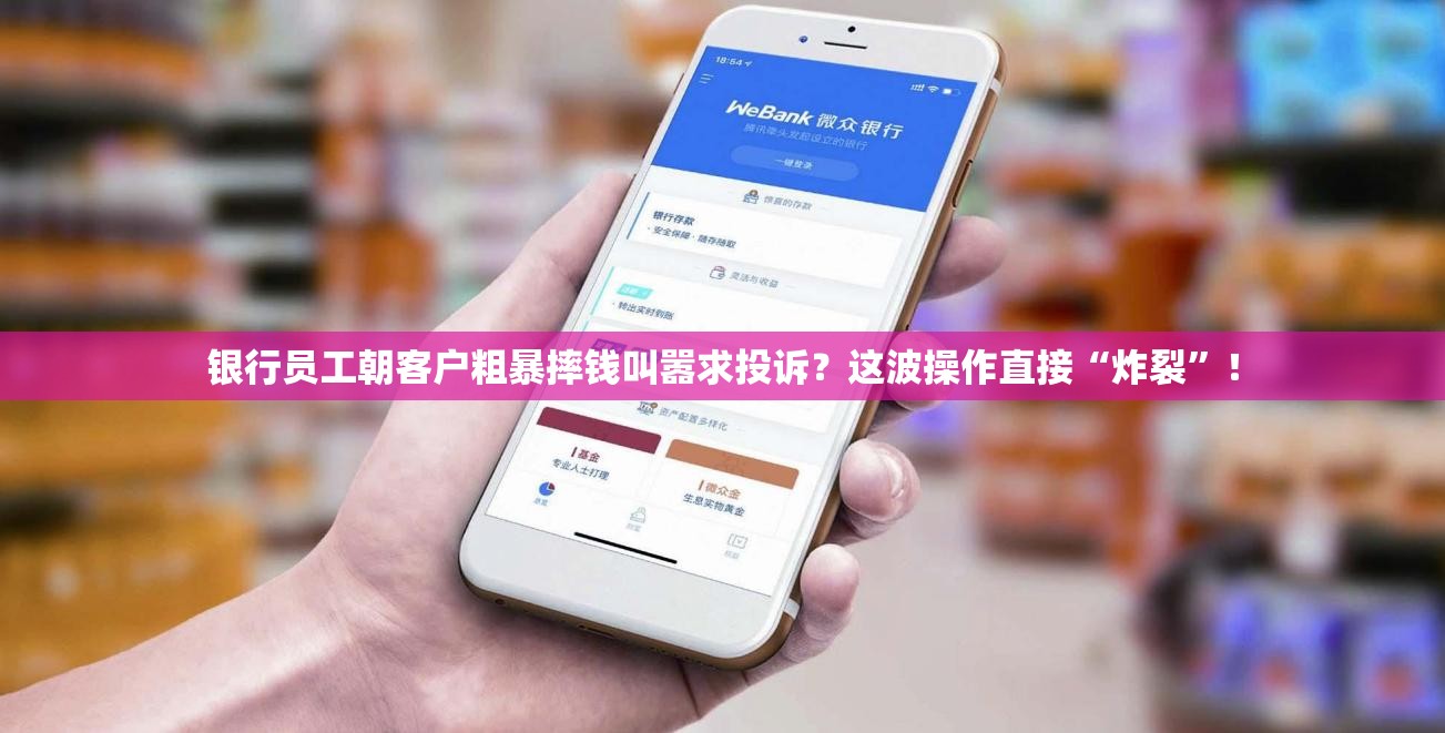 银行员工朝客户粗暴摔钱叫嚣求投诉？这波操作直接“炸裂”！